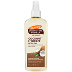 Palmer's Coconut Oil Formula coconut hydrate body oil bottle on a white background
