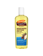 Palmer's® Cocoa Butter Formula Moisturising Body Oil is a lightweight oil, specially formulated with intensively moisturising pure Cocoa Butter and Vitamin E for a radiant, healthy glow, and to hydrate and soften skin.
Features:

Instantly replenishes dry skin
48 hour moisture
Absorbs quickly
Non greasy formula
Vegan
