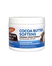 Palmer's® Cocoa Butter Solid Formula Jar is a unique formula which melts into skin upon applying, creating a protective barrier that locks in moisture, and relieving, rough, dry skin. Fast absorbing, and ideal for deep moisturisation, including overnight treatments.
Features:

Smoothes marks
48 hour moisture
Suitable for eczema prone skin
Paraben & Phthalate Free
Vegan
