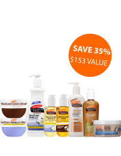 Looking for the ultimate self-care bundle for luminous summer skin this holiday season? The Palmer’s Christmas Glow Bundle is a luxe, limited-edition set of our bestsellers. Designed to hydrate, nourish, and wrap your skin in the rich, indulgent scents of Cocoa Butter, Coconut and Vanilla. 
Perfect for holiday gifting or treating yourself, this festive bundle is $99 (valued at $153) 

Bundle includes:


x1 Cocoa Butter Body Scrub 200g


x1 Cocoa Butter Natural Bronze Tanning Moisturiser 250ml


x1 Shimmer Radiance Body Oil 150ml


x1 Tahitian Vanilla Body Lotion 400ml


x1 Tahitian Vanilla Whipped Body Cream 250g


x1 Tahitian Vanilla Moisture Drench Body Oil 192ml


x1 Brazilian Coco Firming Body Oil 192ml


x1 Brazilian Coco Whipped Body Cream 250g



Cocoa Butter Body Scrub is a deeply moisturing scrub that gently exfoliates with natural crushed Cocoa Beans, leaving skin silky smooth and hydrated.
Cocoa Butter Natural Bronze Tanning Moisturiser a creamy, moisturising lotion with a special combination of Cocoa Butter and Vitamin E is the perfect way to keep your skin beautiful and healthy with a natural-looking glow. Control depth from a healthy-looking glow to a deep sun-kissed bronze with this quick-dry formula enriched with a creamy, cocoa scent.
Tahitian Vanilla Body Lotion crafted with soothing and protecting Shea Butter, Sweet Almond Oil and rich Tahitian Vanilla for soft, silky skin. 
Tahitian Vanilla Whipped Body Cream drenches skin in luxuriously comforting hydration for soft, silky skin. Our creamy and cozy vanilla fragrance has hints of vanilla bean and caramelised sugar for subtle sweetness with layers of depth that wraps you in luxury and a familiar aromatic embrace.
Tahitian Vanilla Moisture Drench Body Oil envelop your skin in the cozy, indulgent fragrance of Tahitian Vanilla, delivering soothing hydration and a silky-soft touch.
Shimmer Radiance Body Oil is a nourishing body oil that illuminates skin with a golden highlight, for instant nourishment that leaves skin looking healthy, radiant and glowing. 
Brazilian Coco Firming Body Oil infused with the powerful benefits of Coconut Oil, Acai, Guarana and Brazil Nut, this nourishing oil targets areas such as bum, bust, belly, thighs and arms for visibly firmer, radiant skin with an indulgently creamy coconut scent! Indulge in this lightweight yet intensely hydrating oil that absorbs quickly, leaving no greasy residue.
Brazilian Coco Whipped Body Cream formulated with a powerful blend of nourishing & firming ingredients, including rich hydrator Coconut Oil, powerful Brazilian super ingredients Guarana and Açai, plus Collagen & Elastin.
