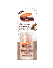 Shimmer and Glow with Palmer's® Cocoa Butter Formula® Shimmer Radiance Stick, crafted with ultra-moisturizing Cocoa Butter and skin-illuminating pearls for nourished, ethereal glow-kissed skin. Works on ALL skin tones from fair to dark skin!

How to use:
Face: Apply to cheekbones, brow bone and the bridge of your nose for a glowy highlighter.
Body: Swipe across legs, shoulders, arms and collarbones for a smooth, radiant shimmer.

Features:

48 hour moisture
Dermatologist Approved
Cream Highlighter Stick
Blendable & Buildable
Glow on the go!
Vegan

