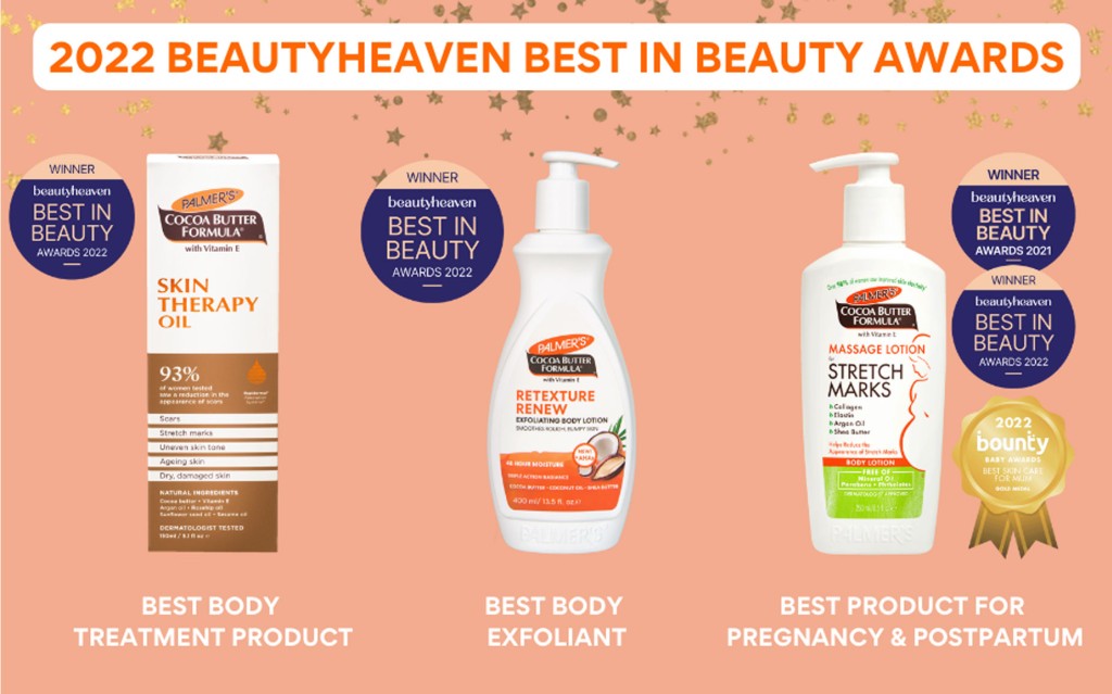 Palmer's Wins 3 Awards In The 2022 Beautyheaven Best In Beauty Awards