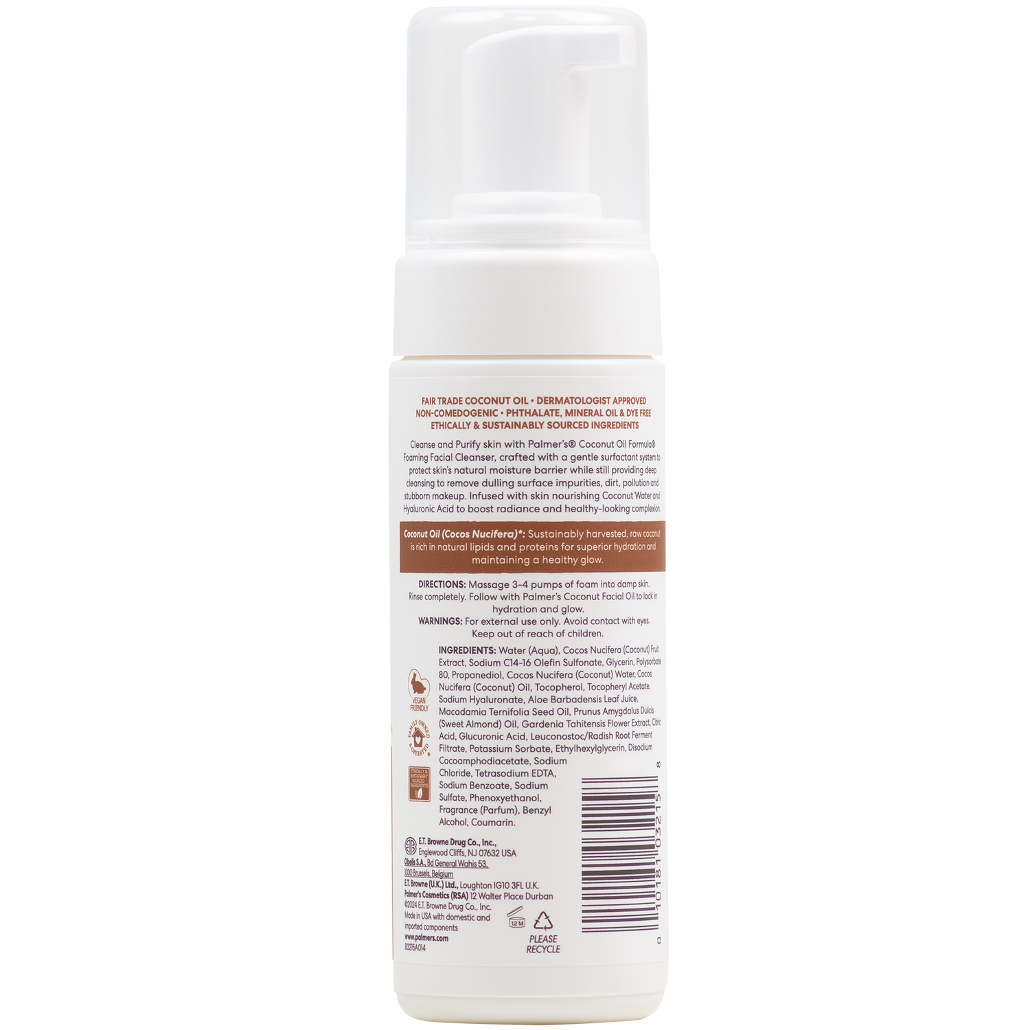 Palmer's Coconut Hydrate Foaming Facial Cleanser 150ml