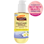 Palmer's Cocoa Butter Formula Tahitian Vanilla body oil bottle with a 'Best New Beauty Awards 2026' badge on a white background.