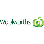This is Woolworths Australia logo, Woolworths written in green with the green Woolworths logo on the right with a white background. 