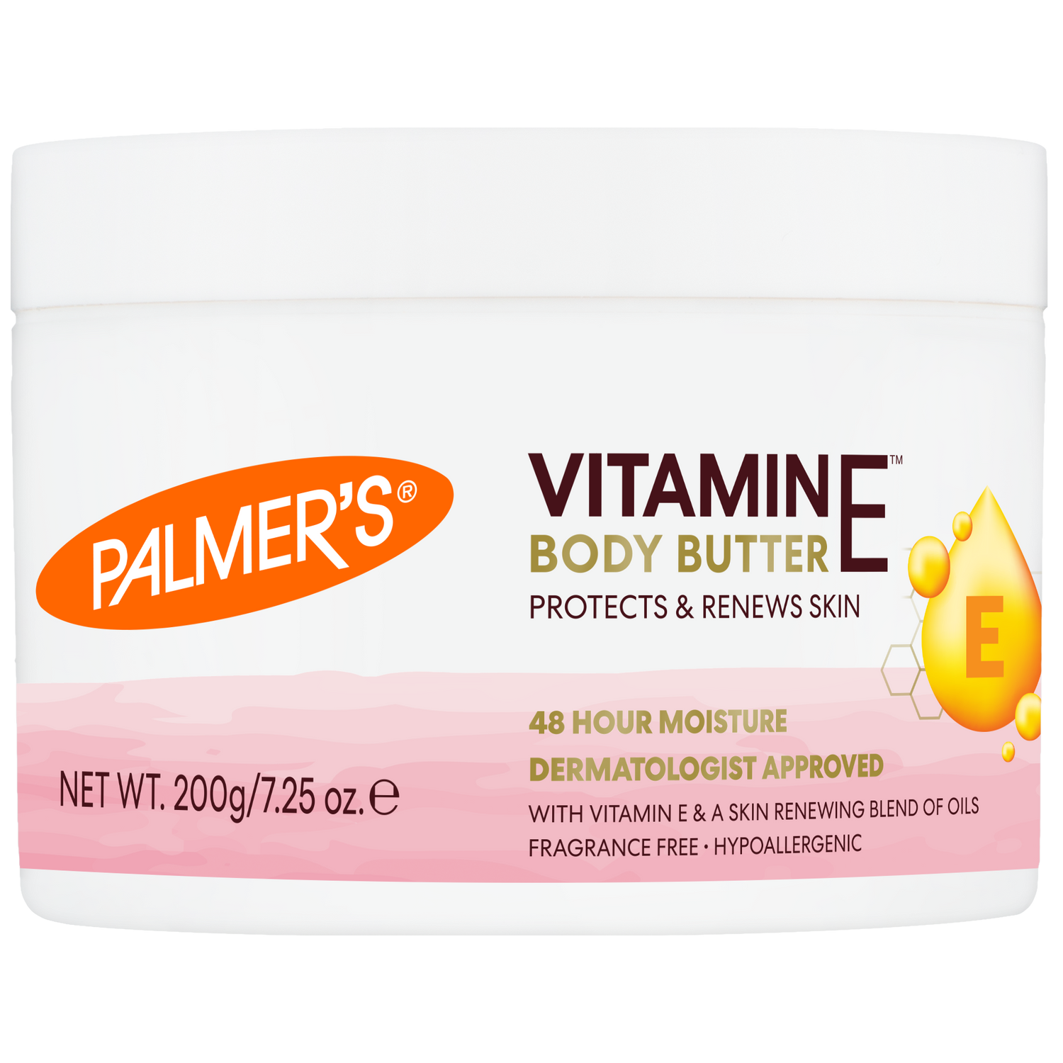 Palmer's Vitamin E Body Butter container on a white background